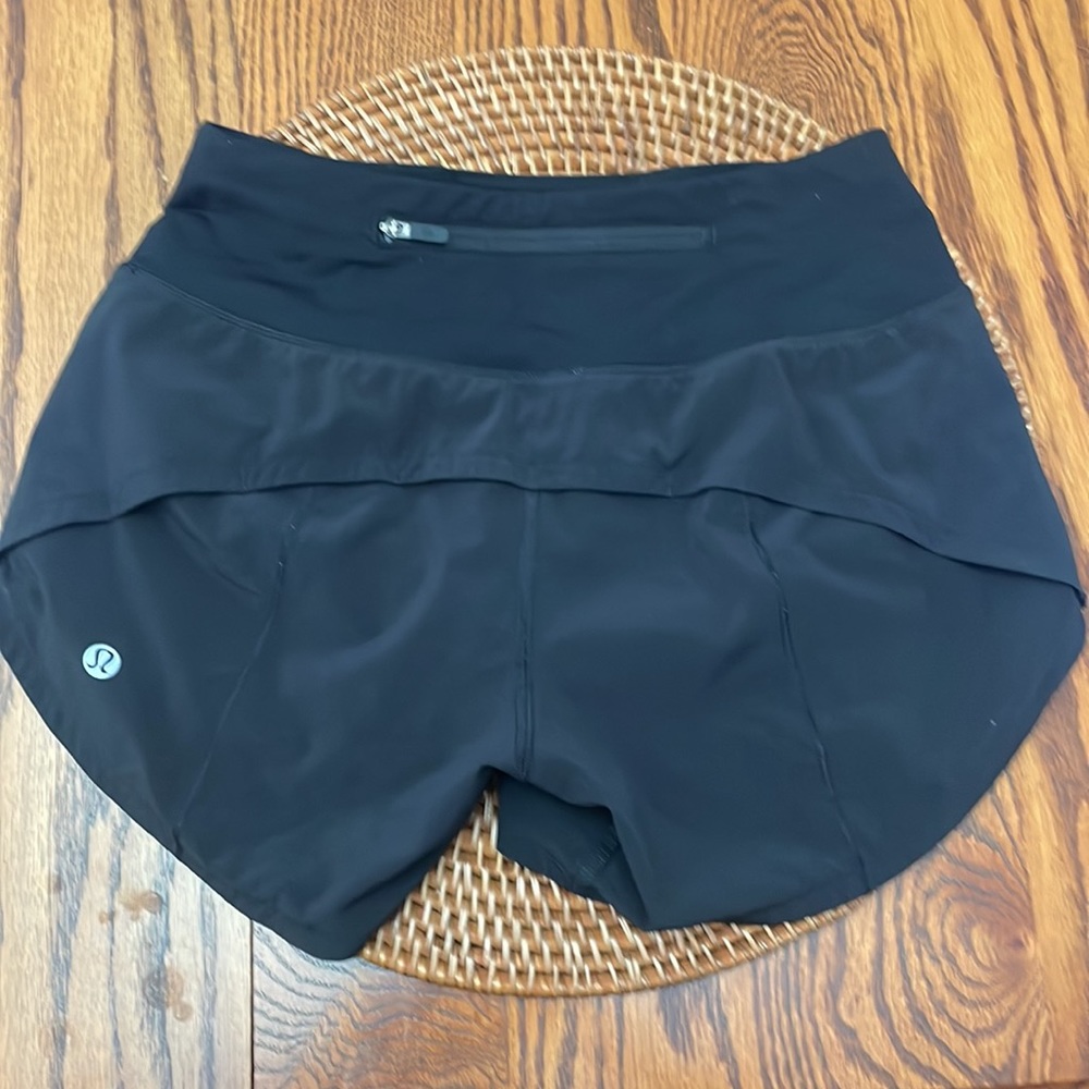 Lululemon speed up shorts size 0 black